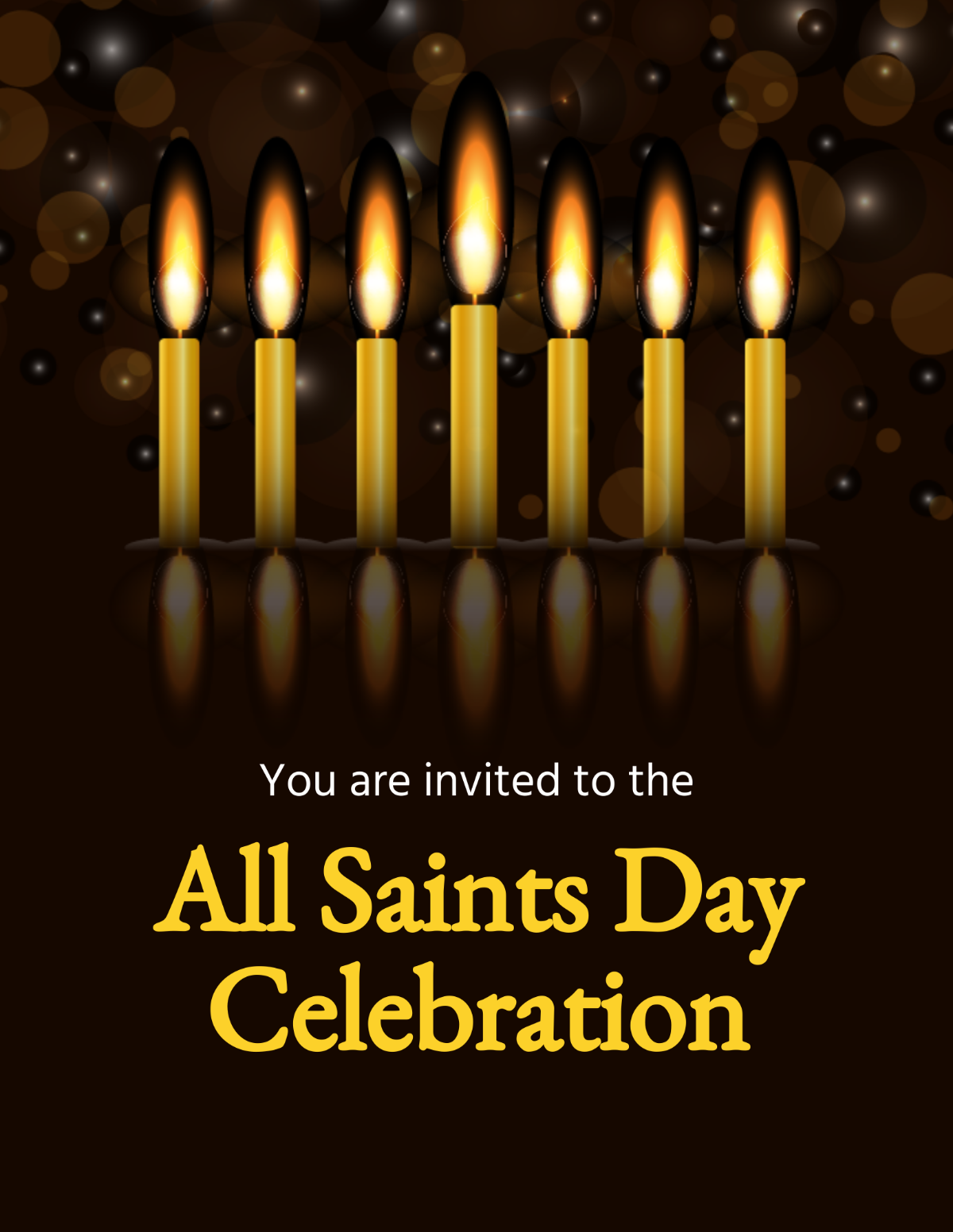 All Saints Day Celebration Flyer Template