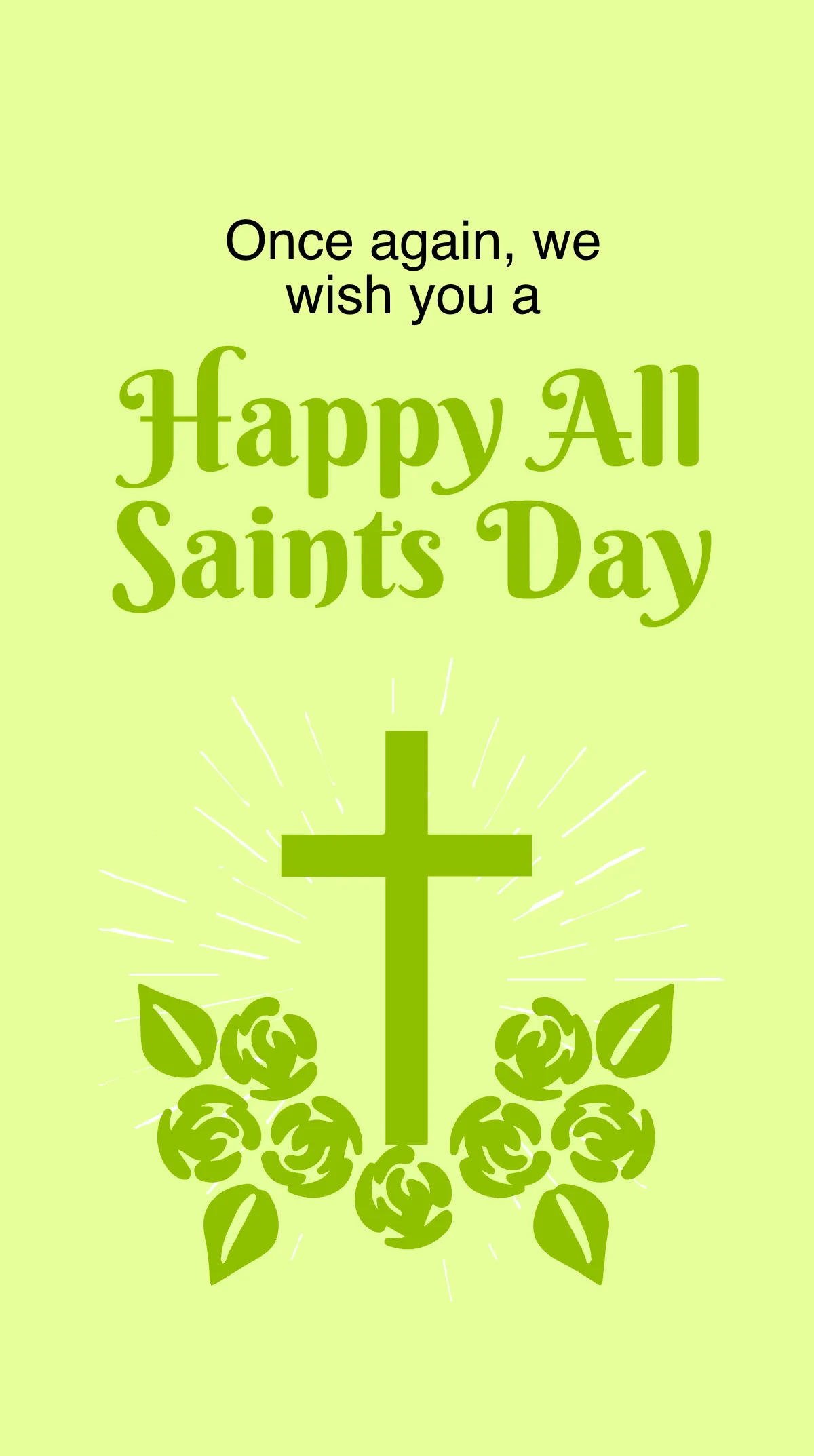 Free Happy All Saints Day Instagram Story Template to Edit Online