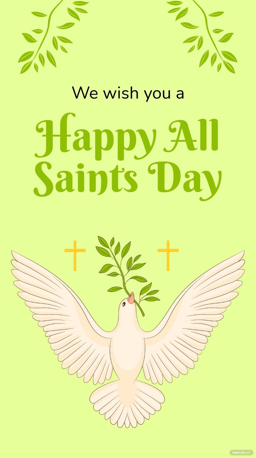 Free Happy All Saints Day Whatsapp Post Template