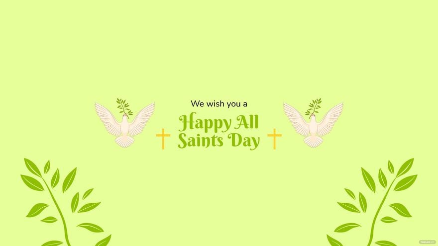 Free Happy All Saints Day Youtube Banner Template