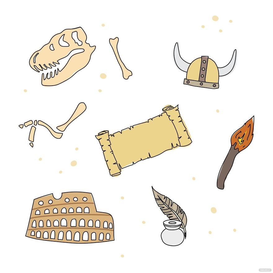 Free History Doodle Vector