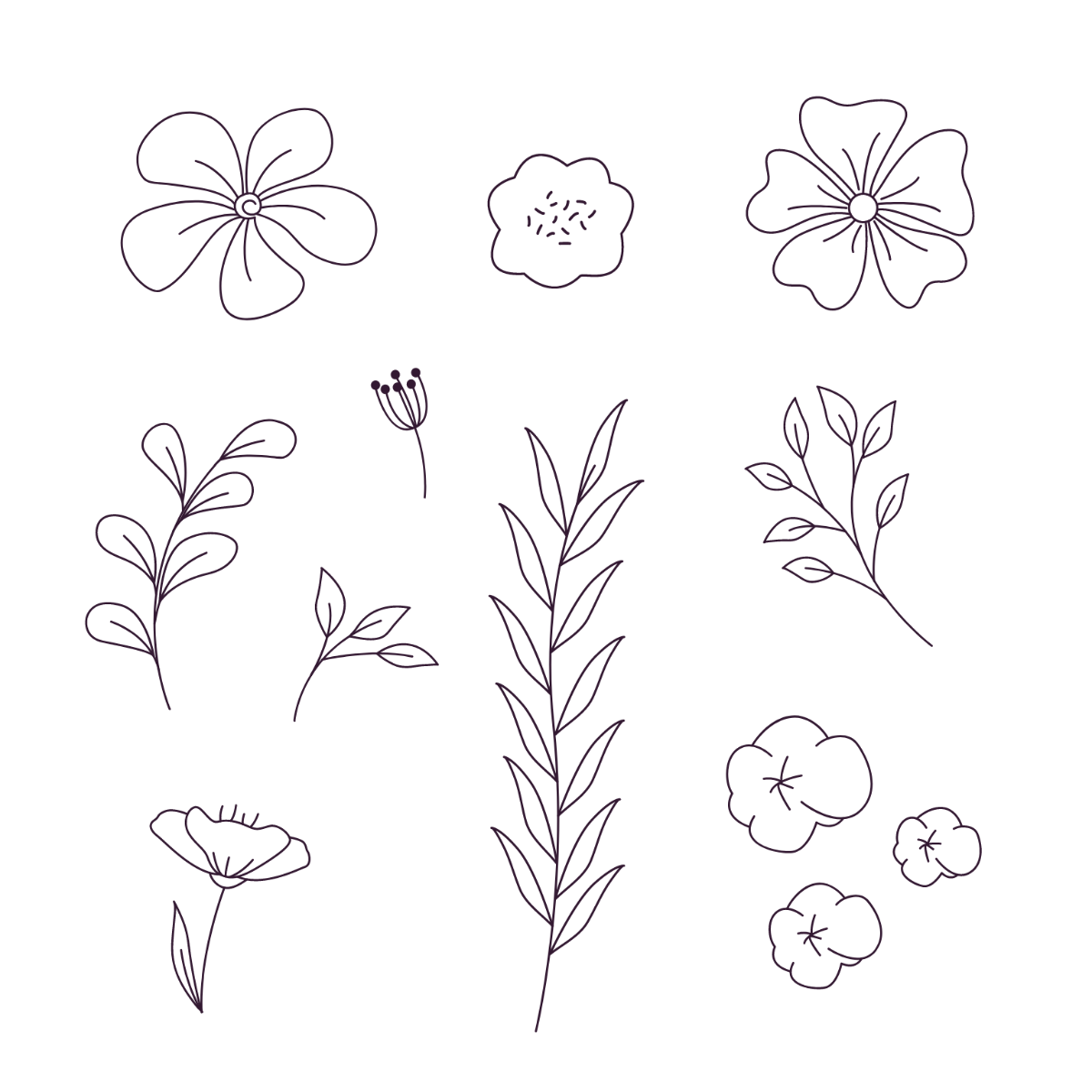 Floral Doodle Vector