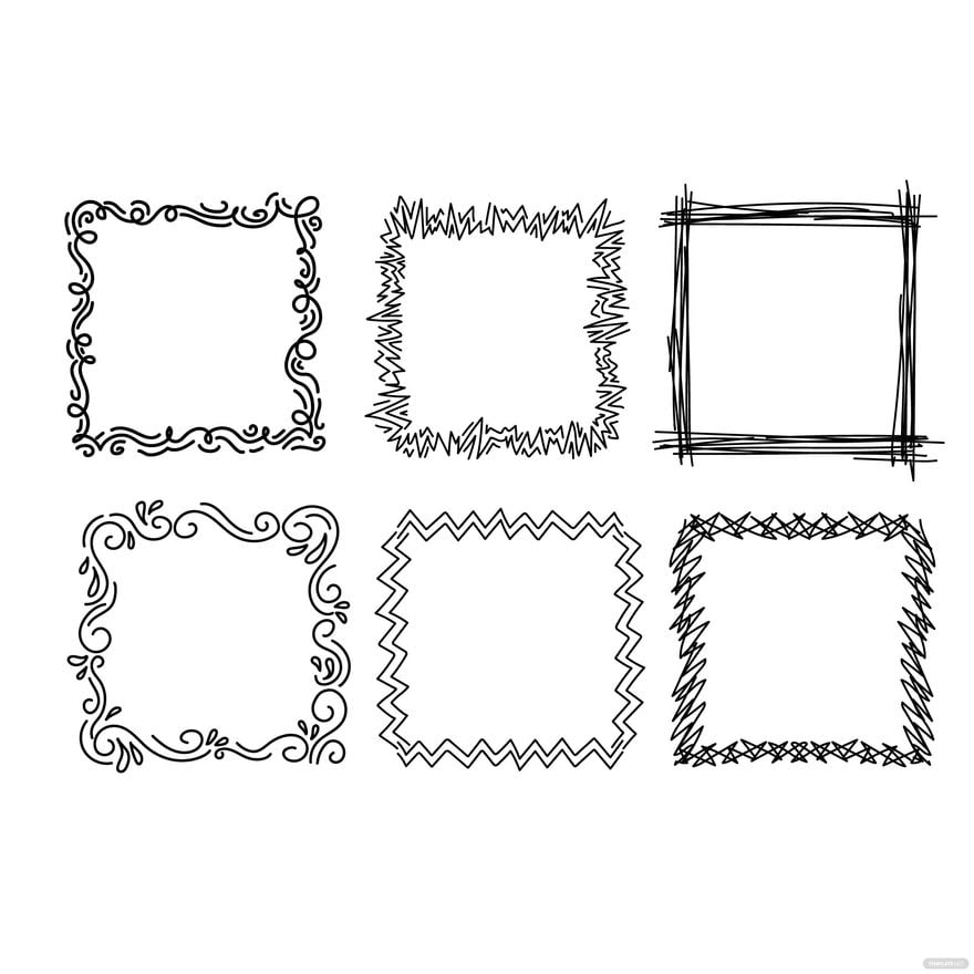Frame Doodle Vector in Illustrator, EPS, SVG, JPG, PNG