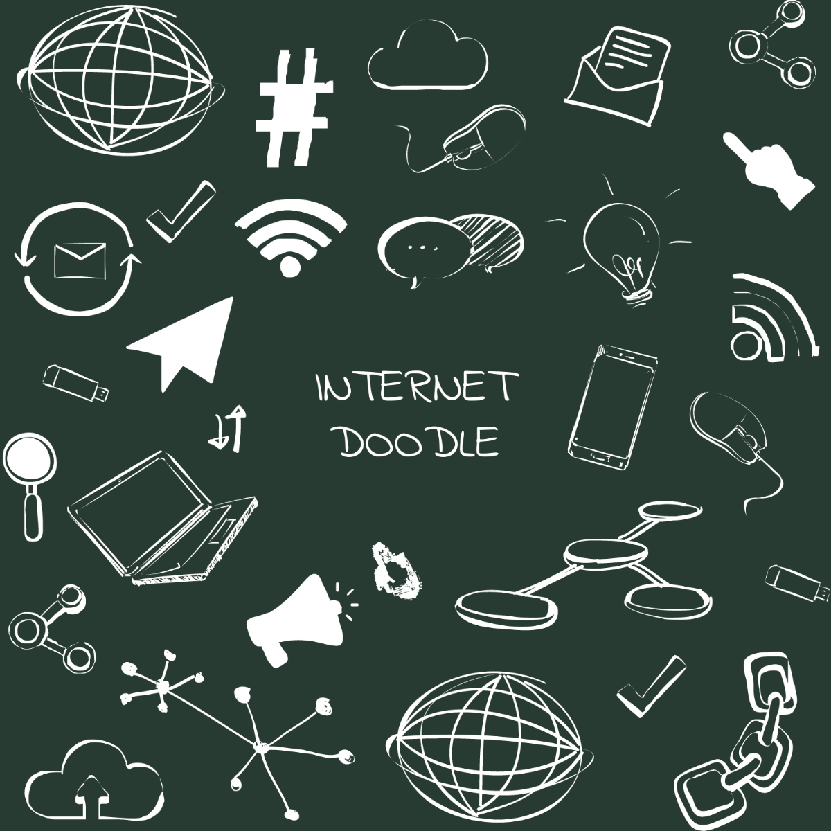 Free Internet Doodle Vector Template