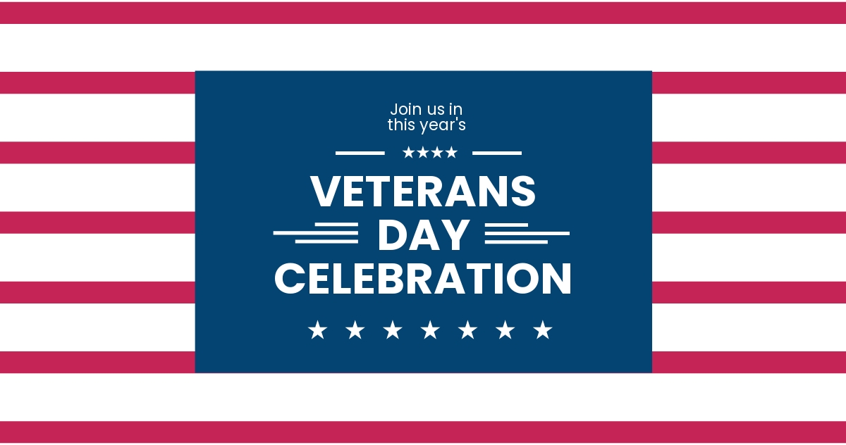Free Veterans Day Celebration Facebook Post Template