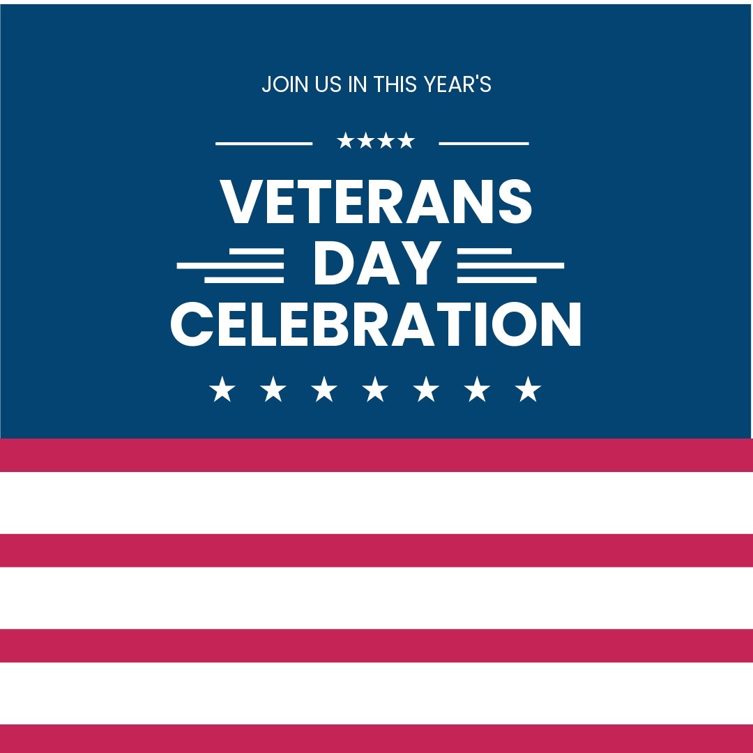 Free Veterans Day Celebration Instagram Post Template