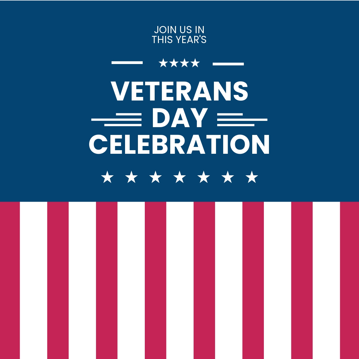 Veterans Day Celebration Linkedin Post Template