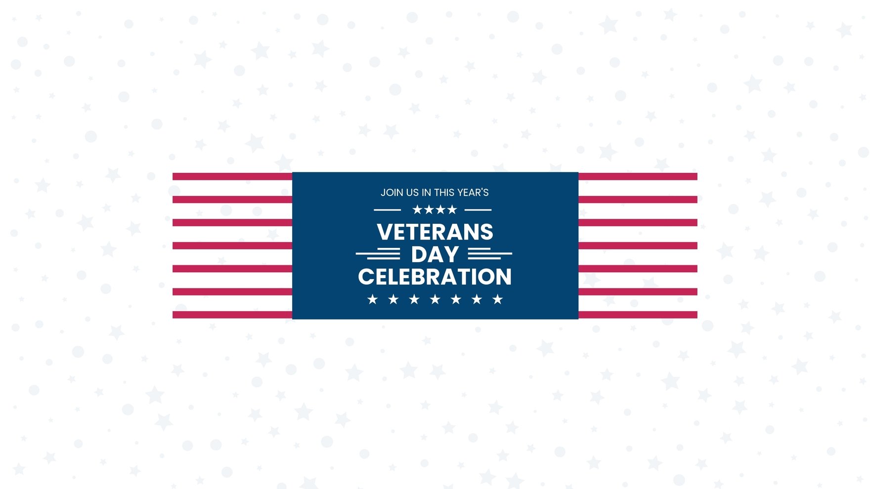 Free Veterans Day Celebration Youtube Banner Template