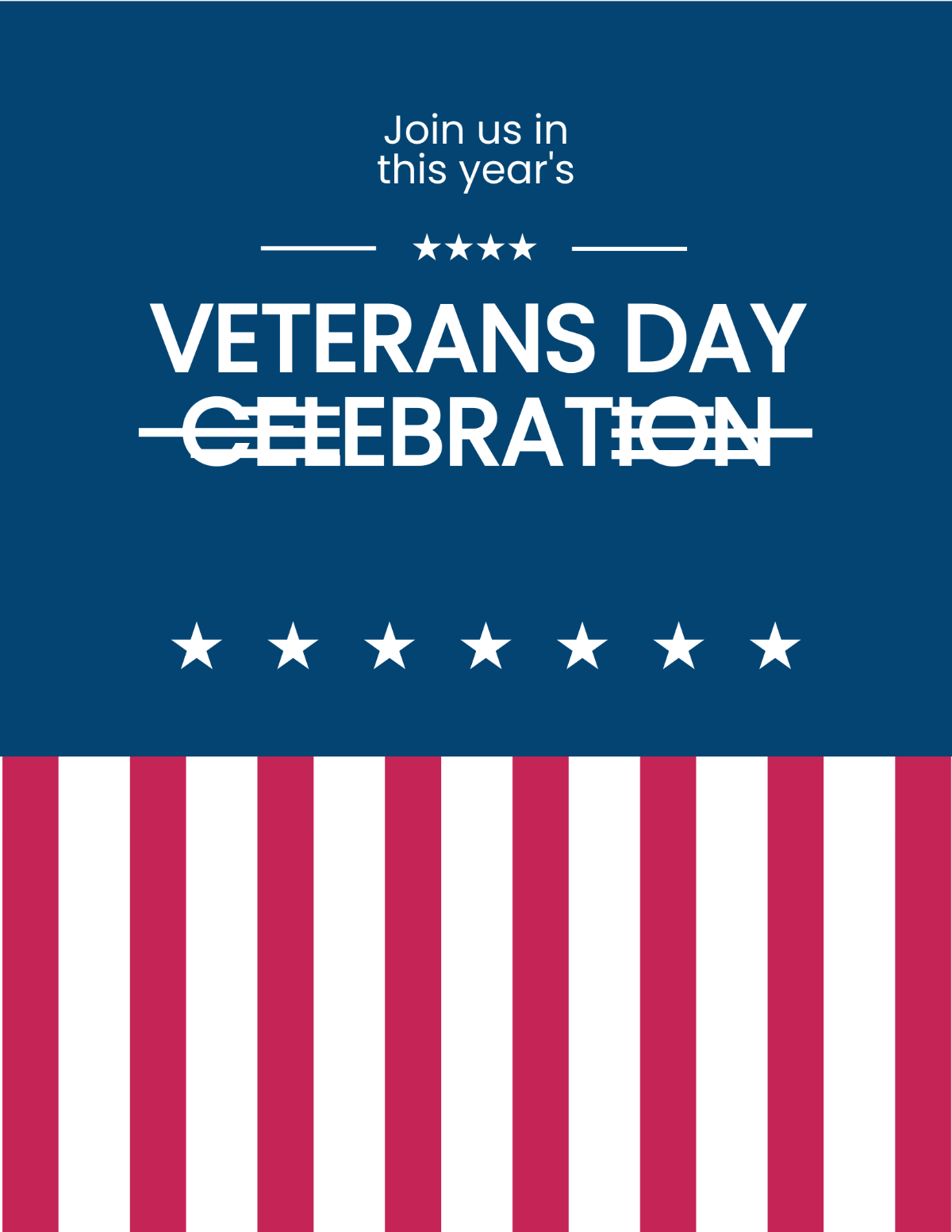 Free Veterans Day Celebration Flyer Template