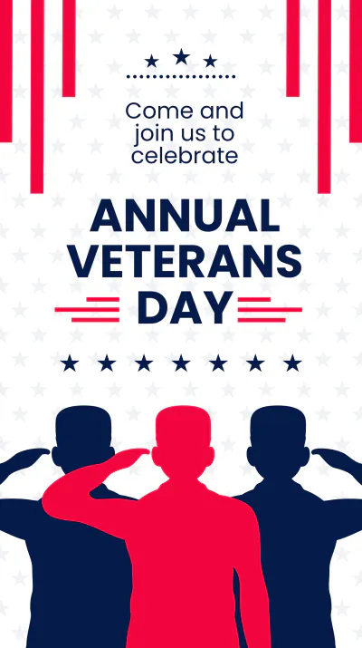 Free Veterans Day Event Instagram Story Template to Edit Online
