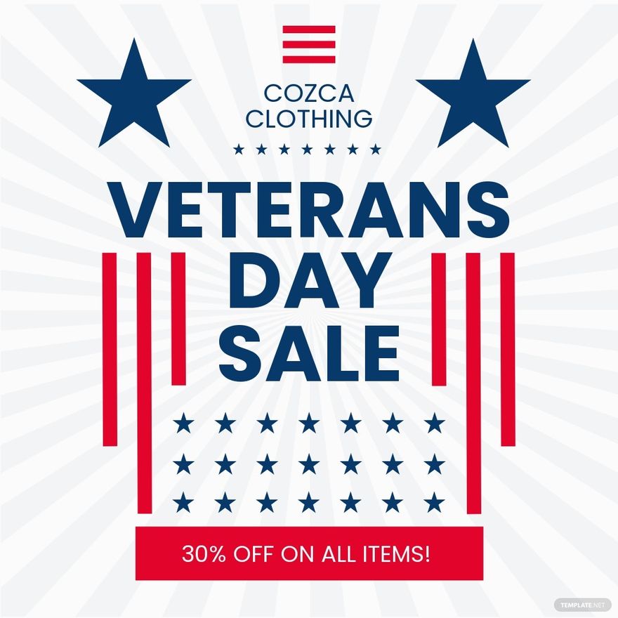 Free Veterans Day Sale Instagram Post Template