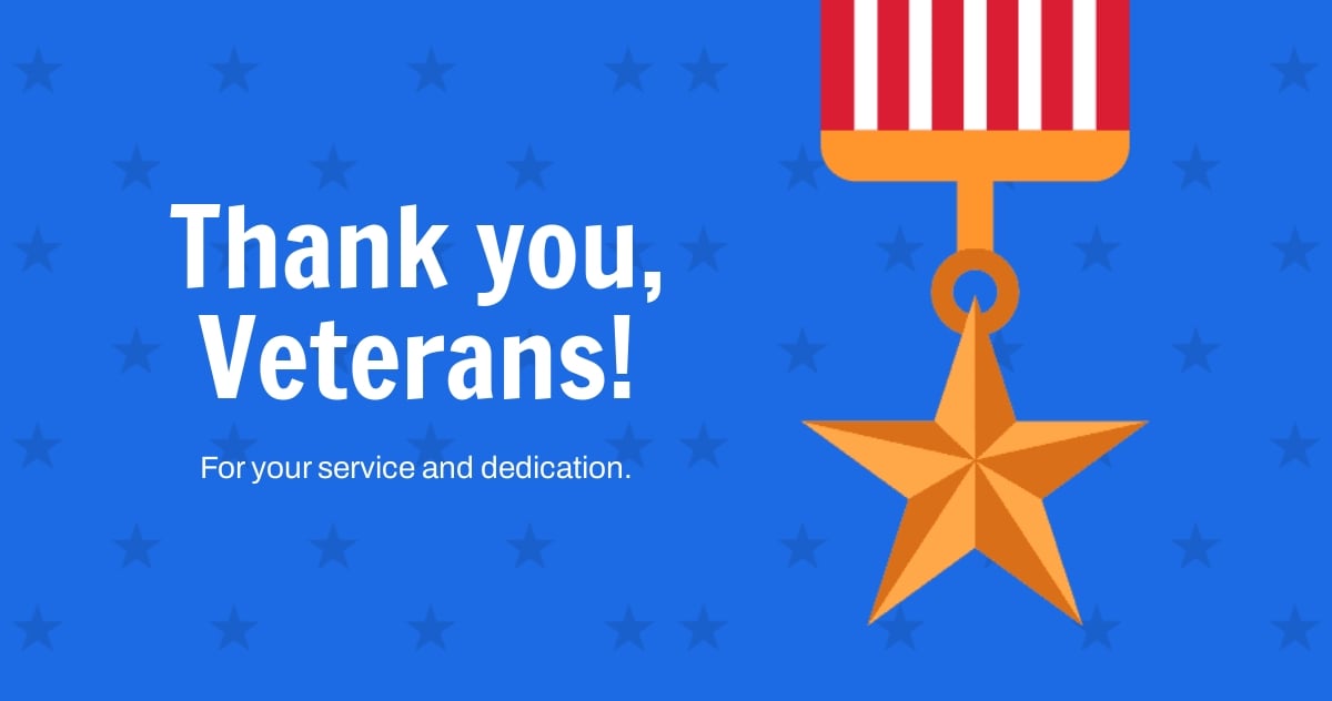 Free Thank You Veterans Facebook Post Template