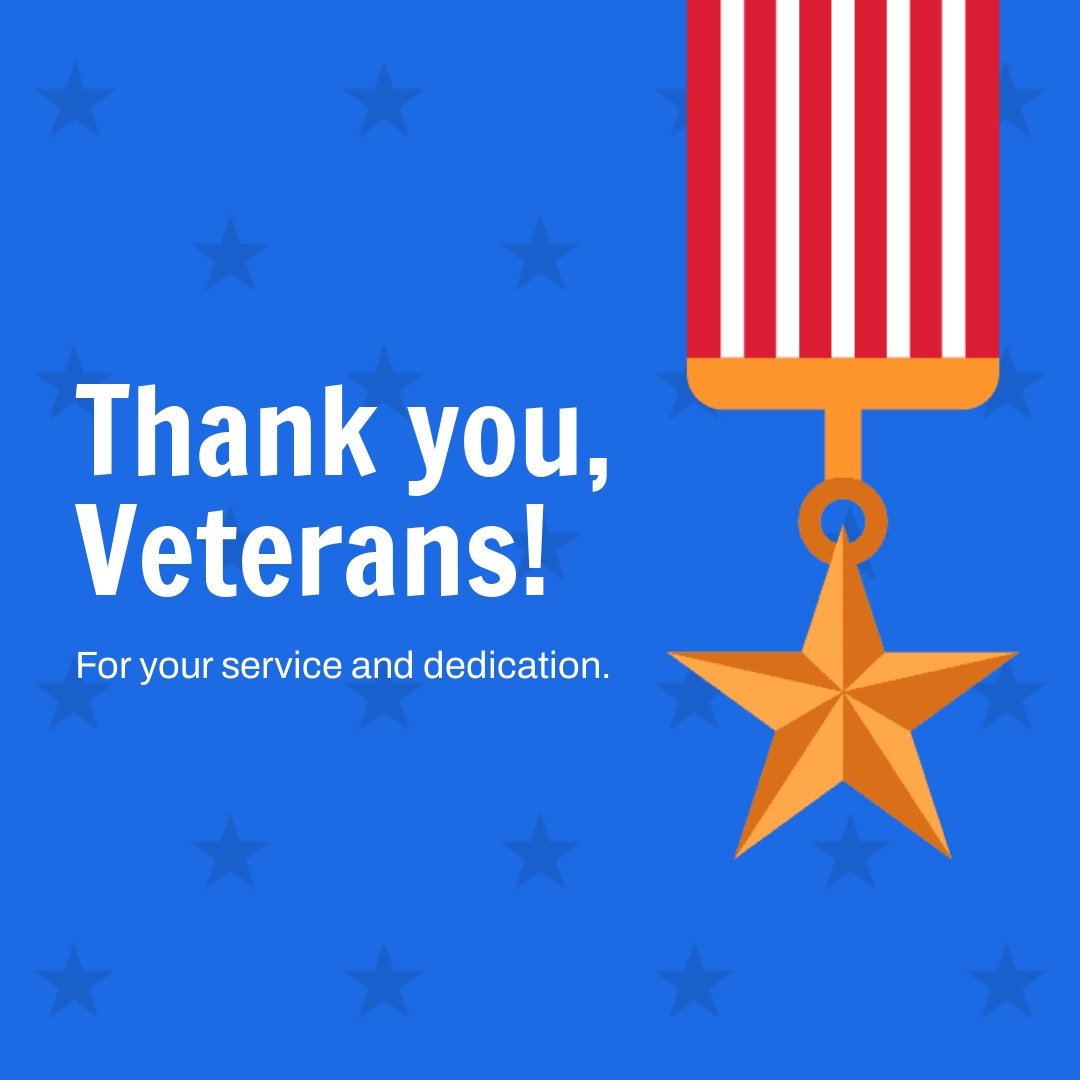 Free Thank You Veterans Instagram Post Template