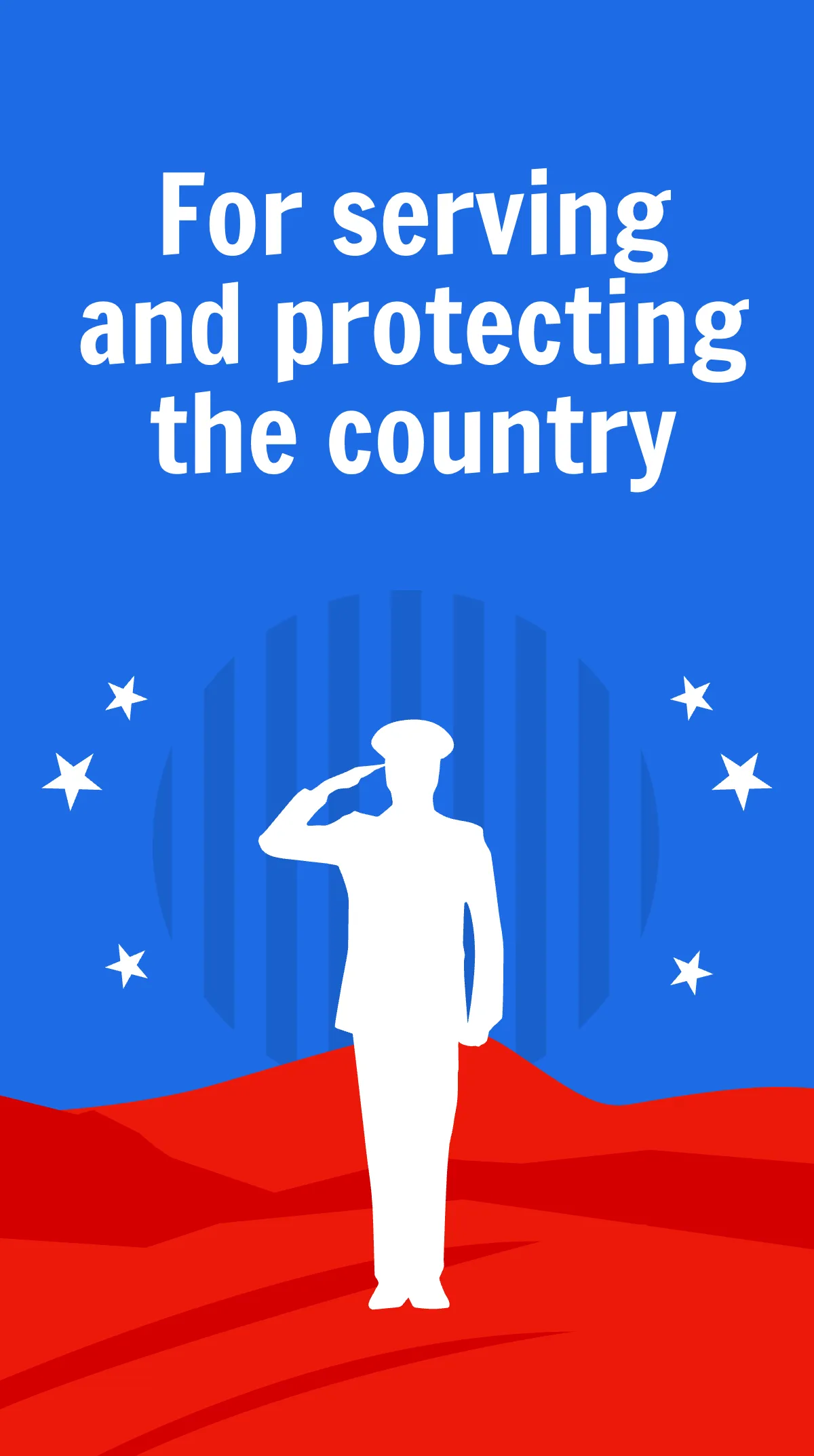 Free Thank You Veterans Instagram Story Template to Edit Online