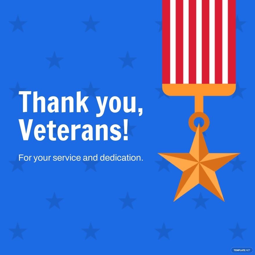 Free Thank You Veterans Linkedin Post Template