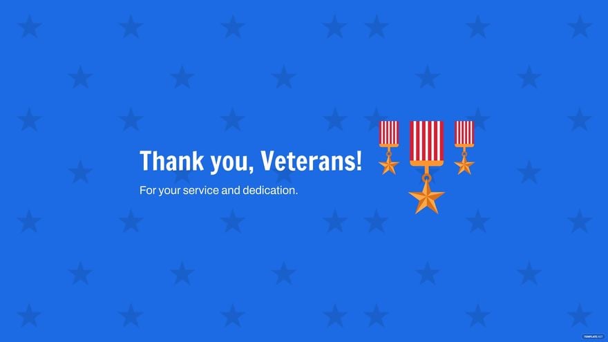 Free Thank You Veterans Youtube Banner Template