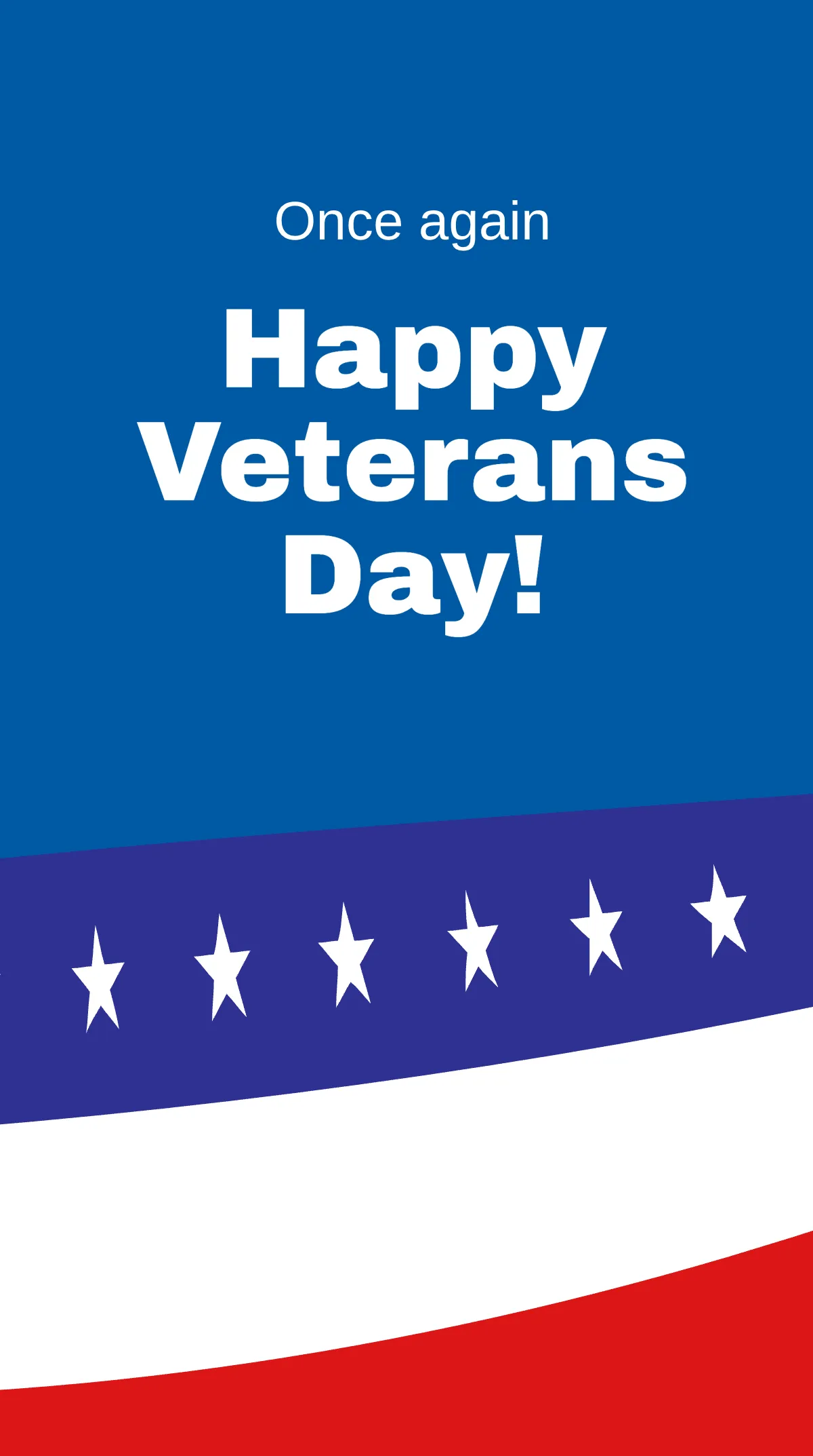 Free Happy Veterans Day Instagram Story Template to Edit Online
