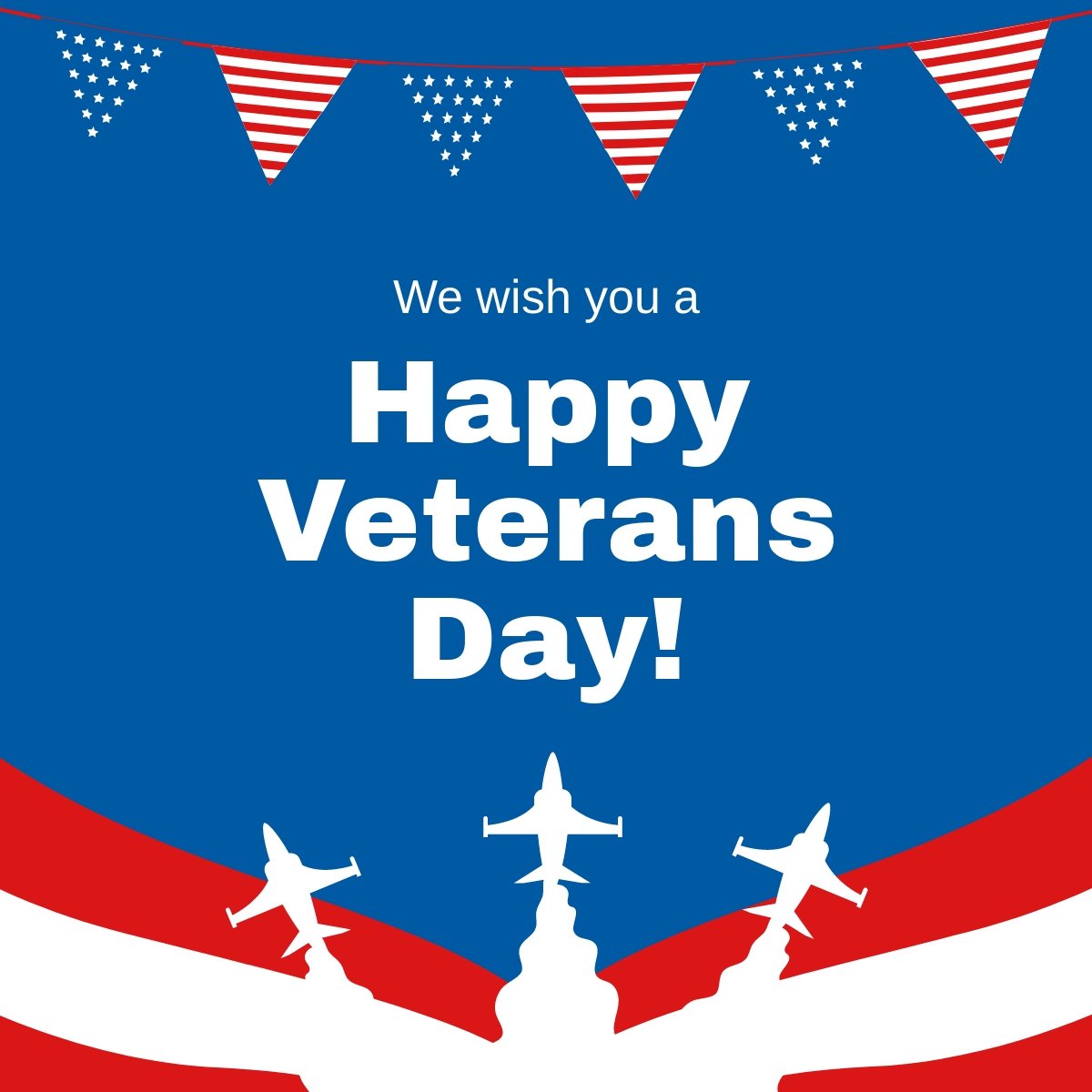 Free Happy Veterans Day Linkedin Post Template