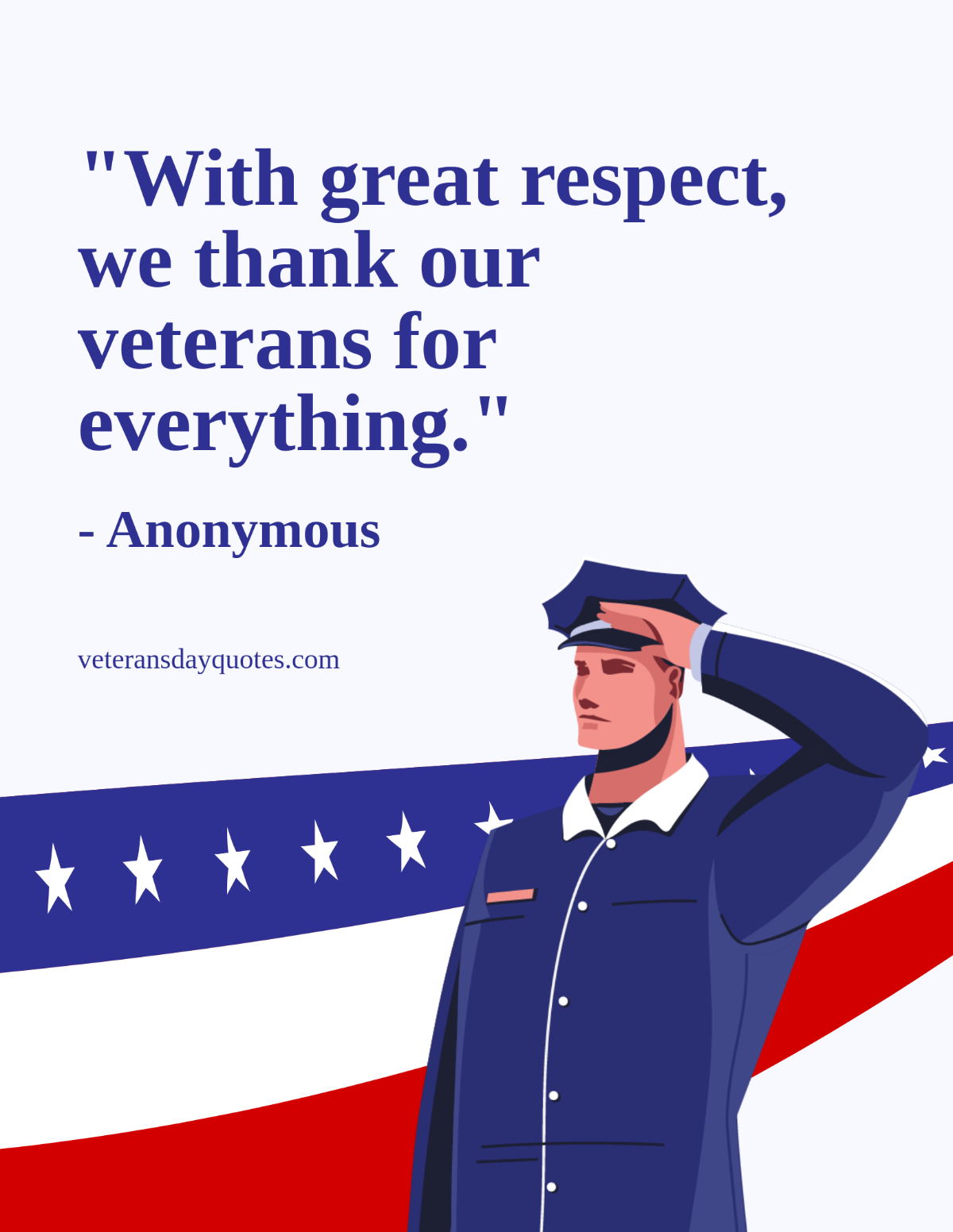Veterans Day Quote Flyer Template