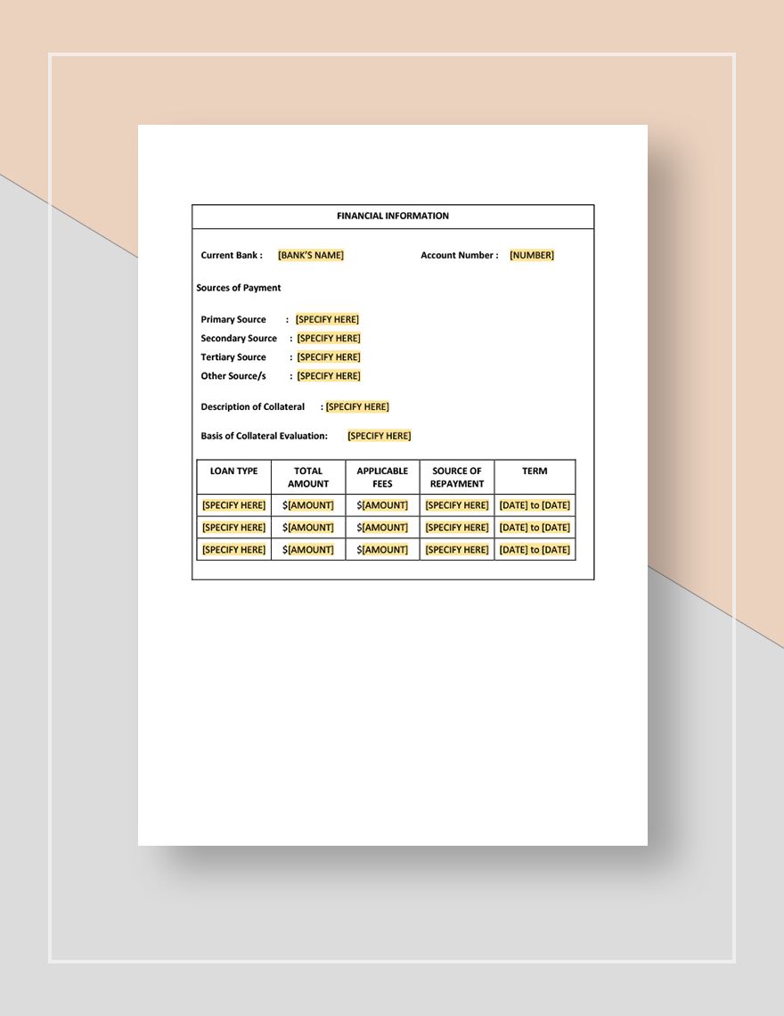 Loan Application Review Form Template