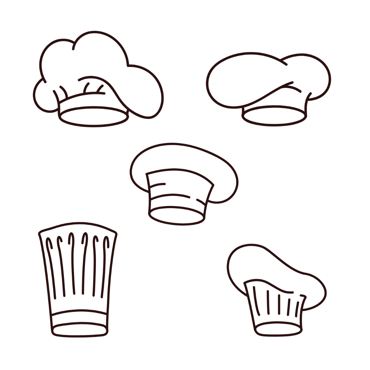 Chef Hat Doodle Vector Template