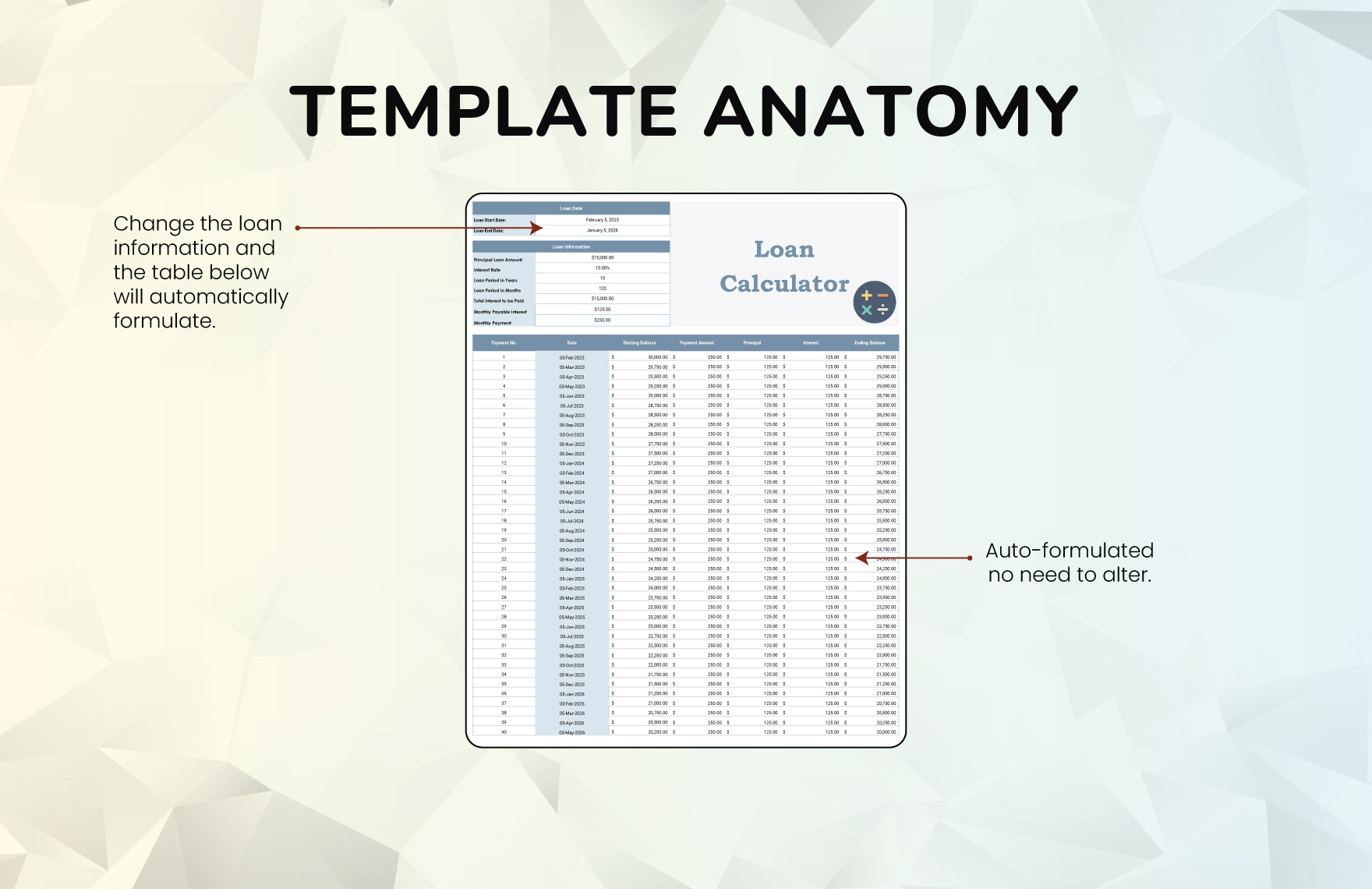 Loan Calculator Template