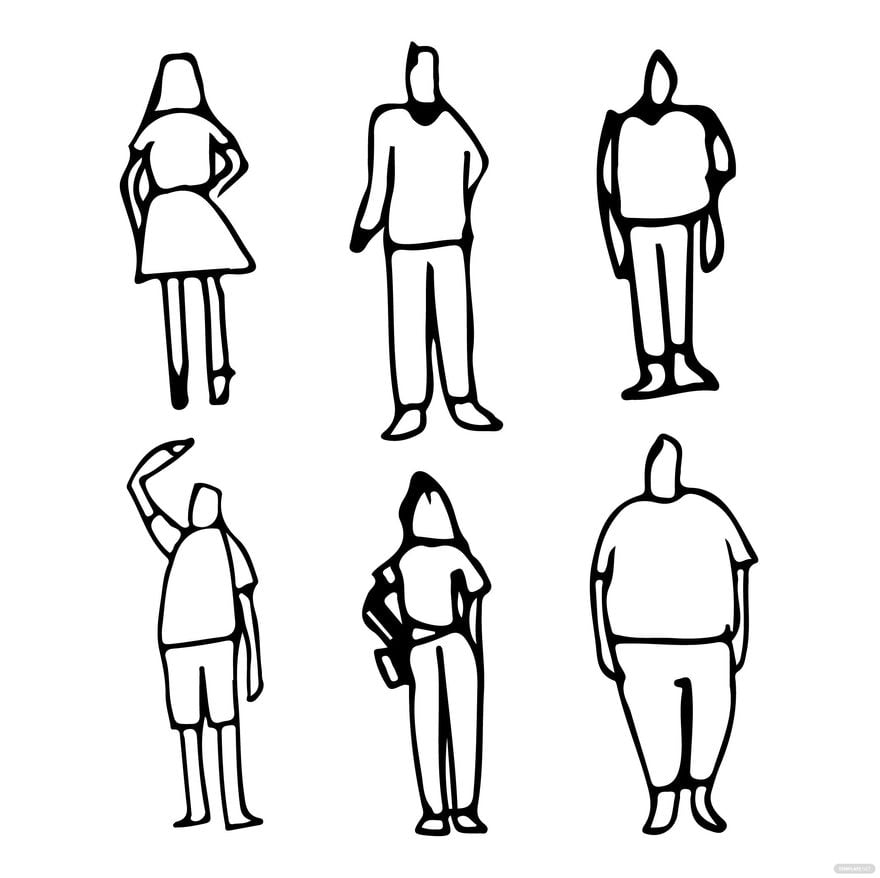 Free Doodle People Vector