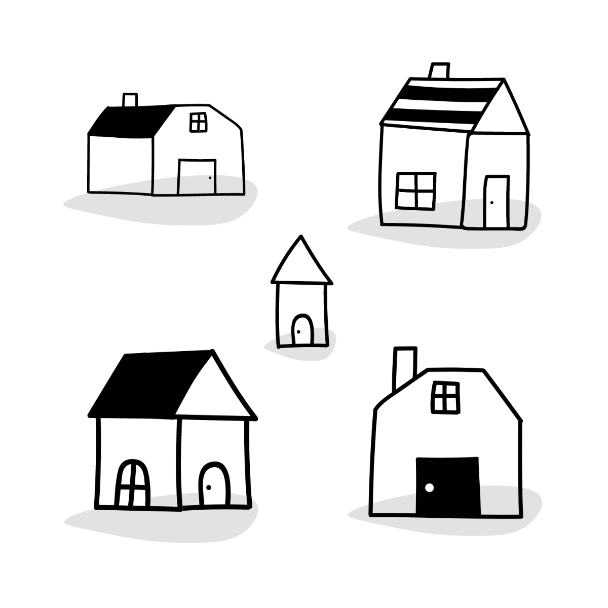 House Doodle Vector Template