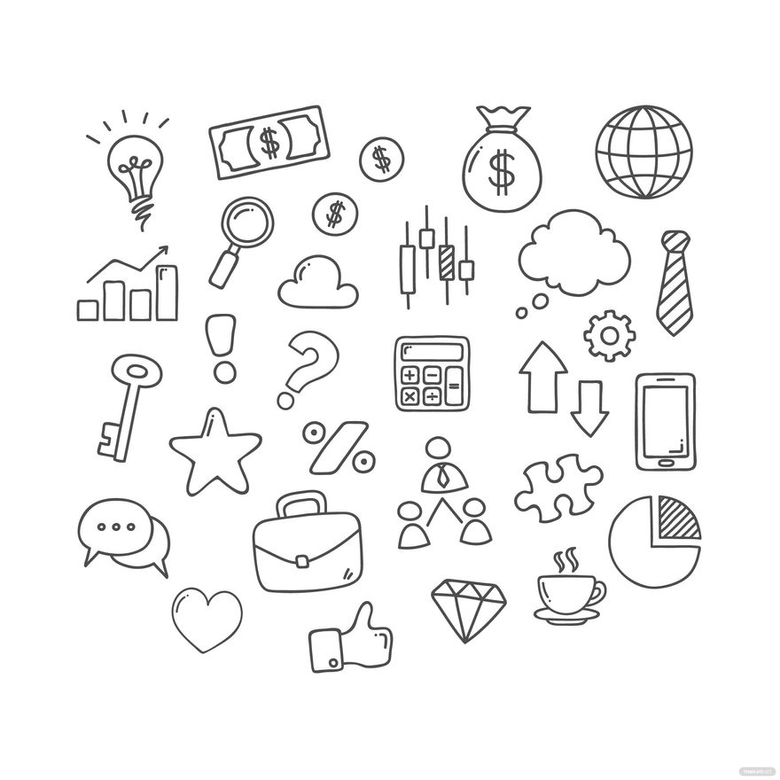 Business Doodle Vector in Illustrator, EPS, SVG, JPG, PNG