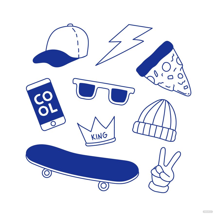 Free Cool Boy Doodle Vector