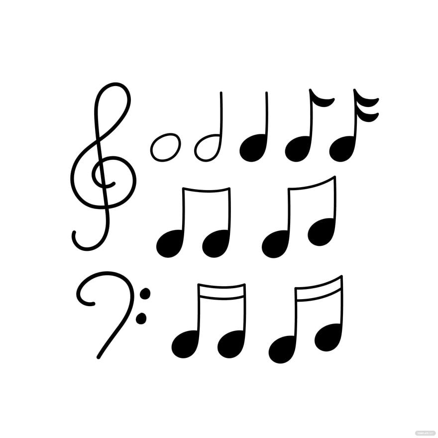 Music Note Doodle Vector