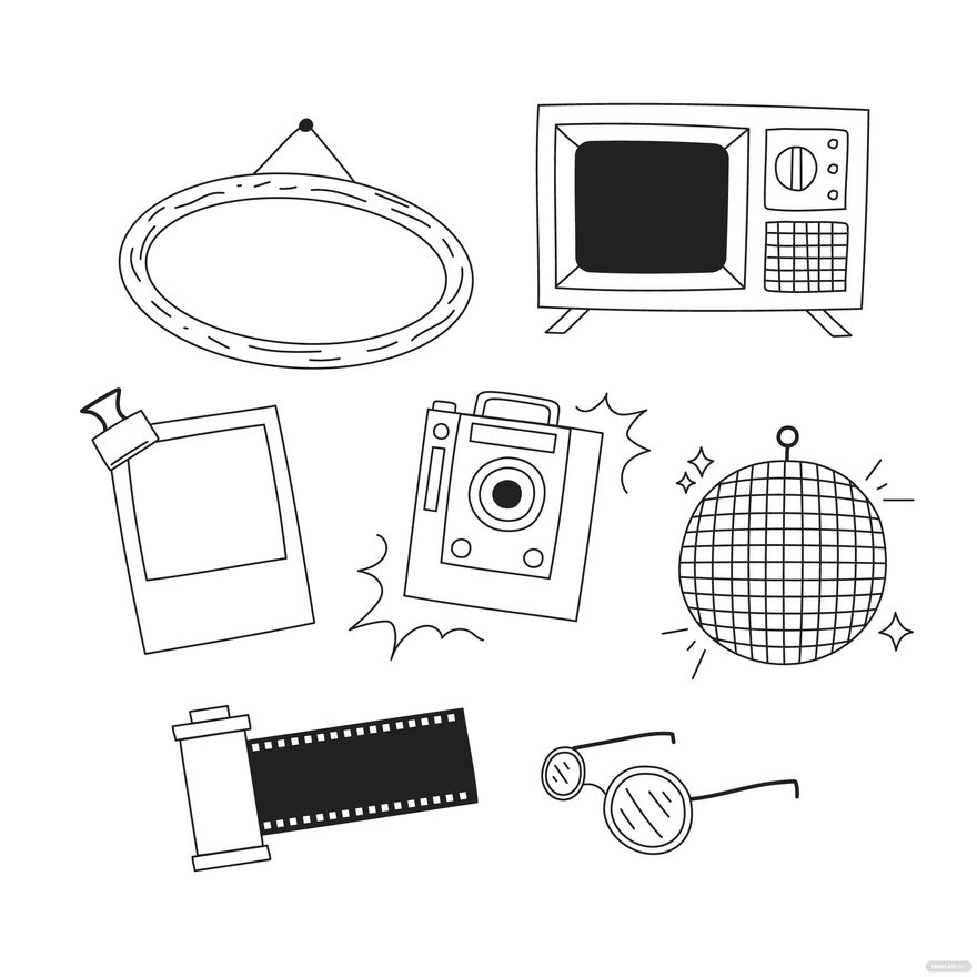 Retro Doodle Vector in Illustrator, EPS, SVG, JPG, PNG