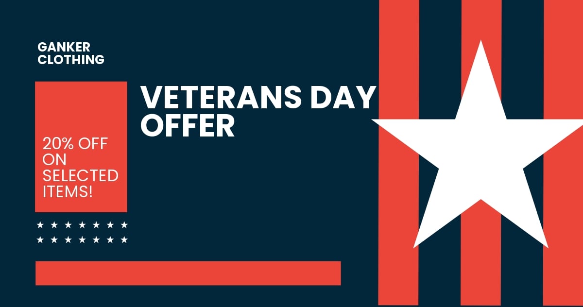 Free Veterans Day Offer Facebook Post Template