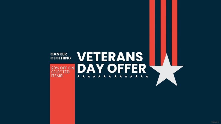Free Veterans Day Offer Youtube Banner Template