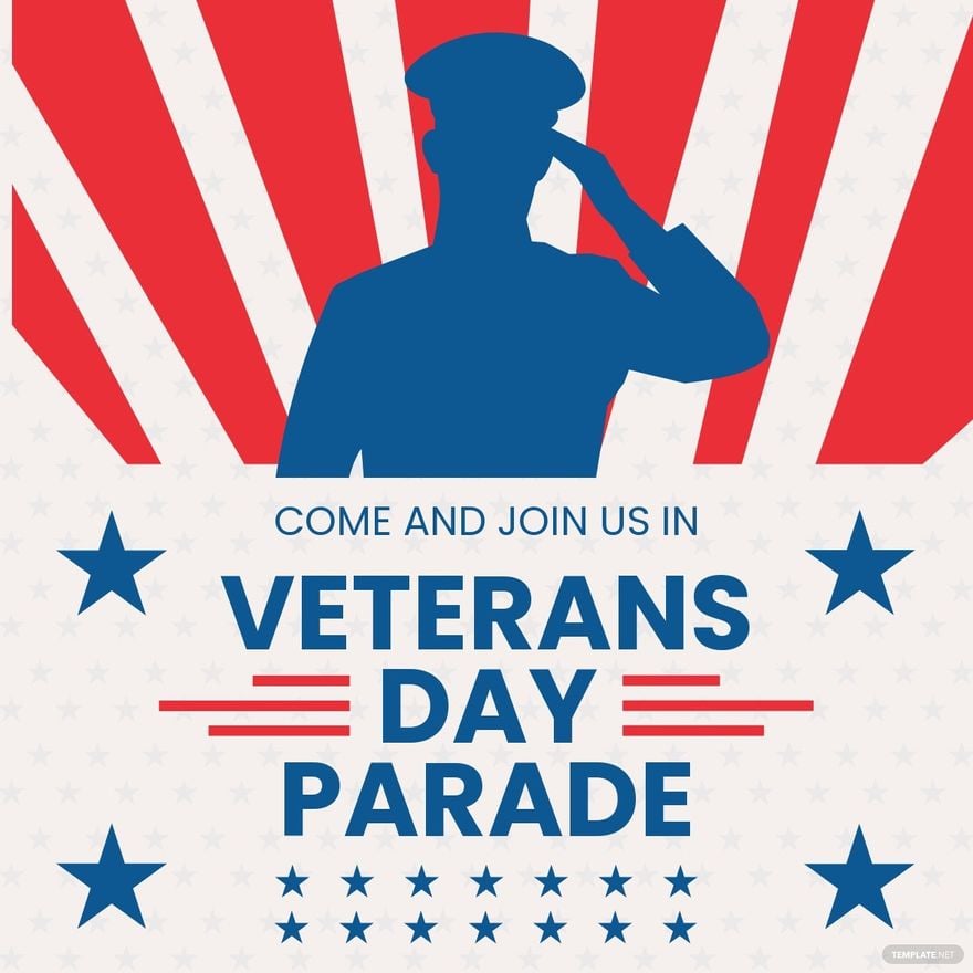 Free Veterans Day Parade Linkedin Post Template