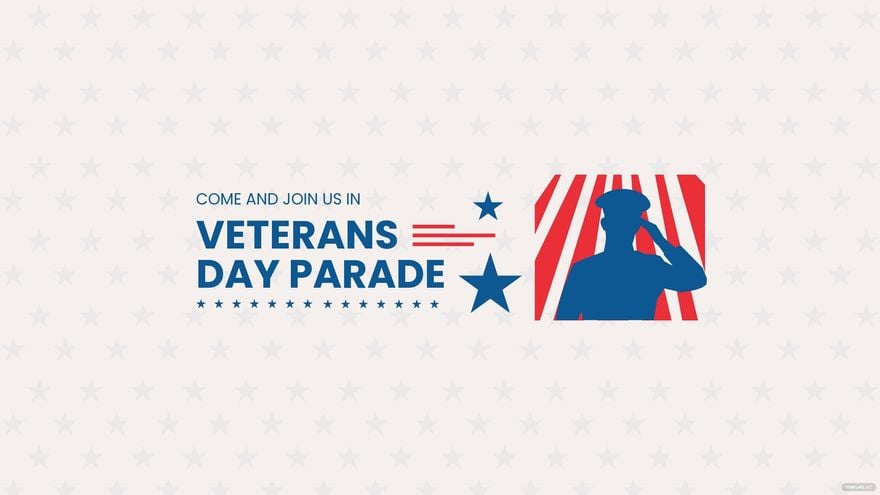 Free Veterans Day Parade Youtube Banner Template