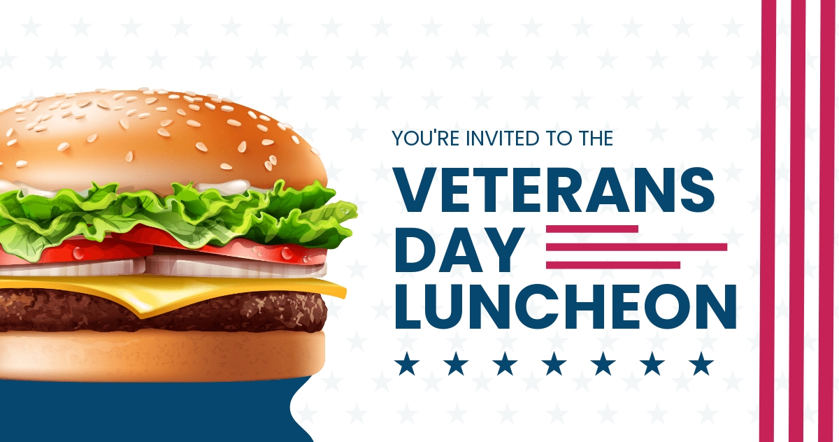 Free Veterans Day Luncheon Facebook Post Template