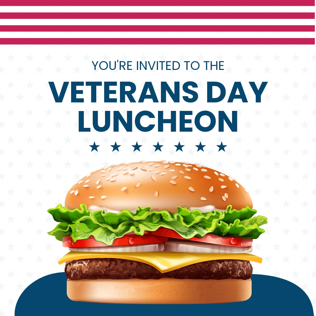 Free Veterans Day Luncheon Instagram Post Template