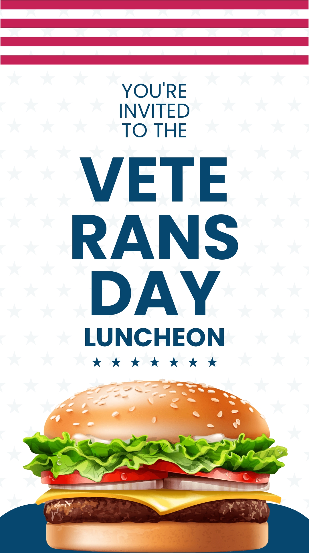 Free Veterans Day Luncheon Instagram Story Template