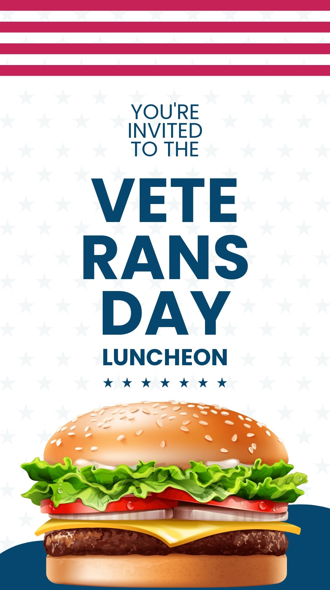 Veterans Day Luncheon Whatsapp Post Template