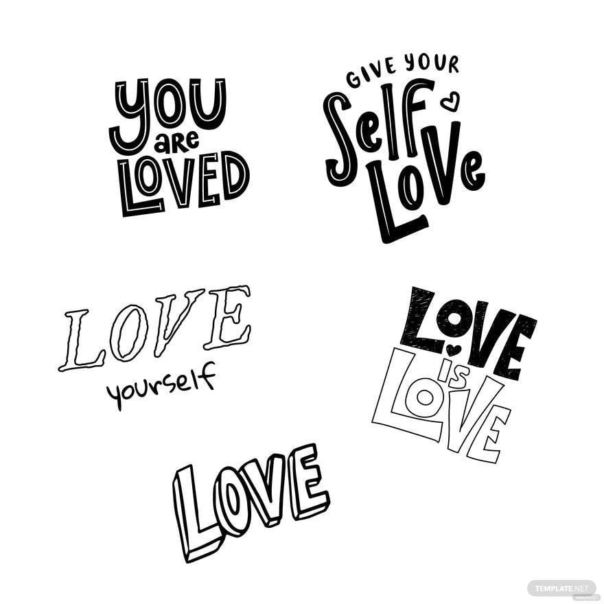 Free Love Quote Doodle Vector