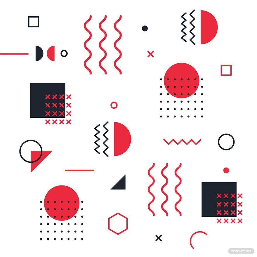 Free Red Geometric Vector
