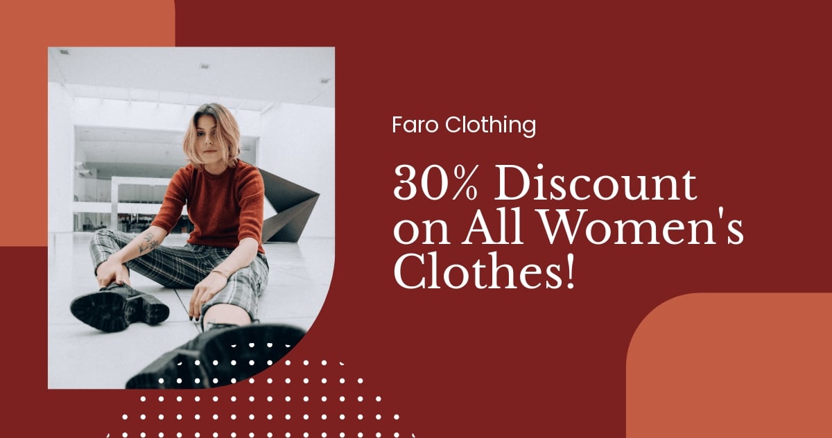  Fashion Discount Facebook Post Template