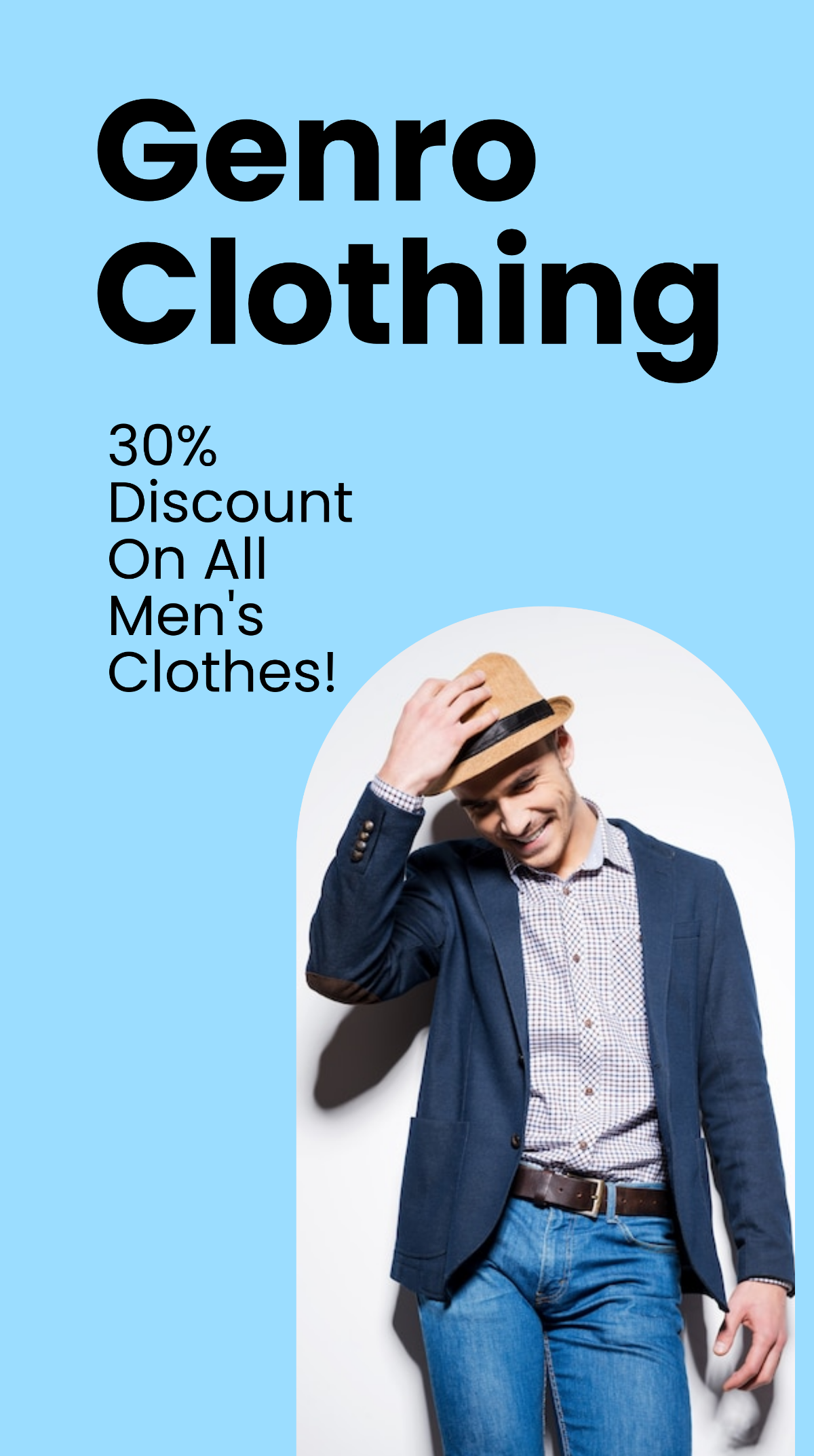 Free Clothing Discount Whatsapp Post Template to Edit Online