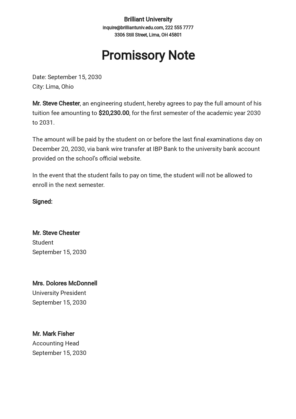 general promissory note template