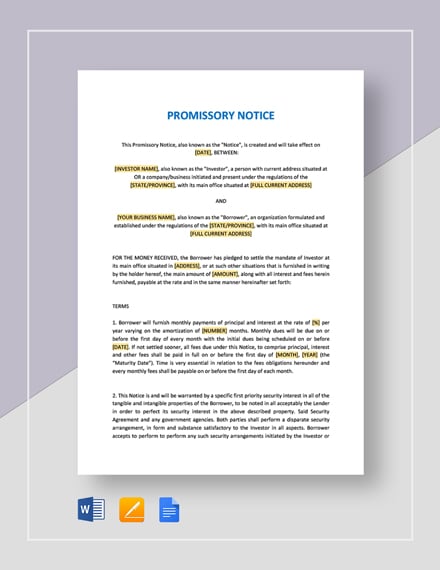 general promissory note
