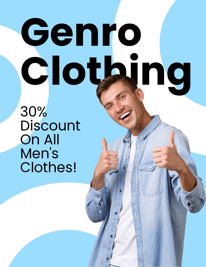 Clothing Discount Flyer Template