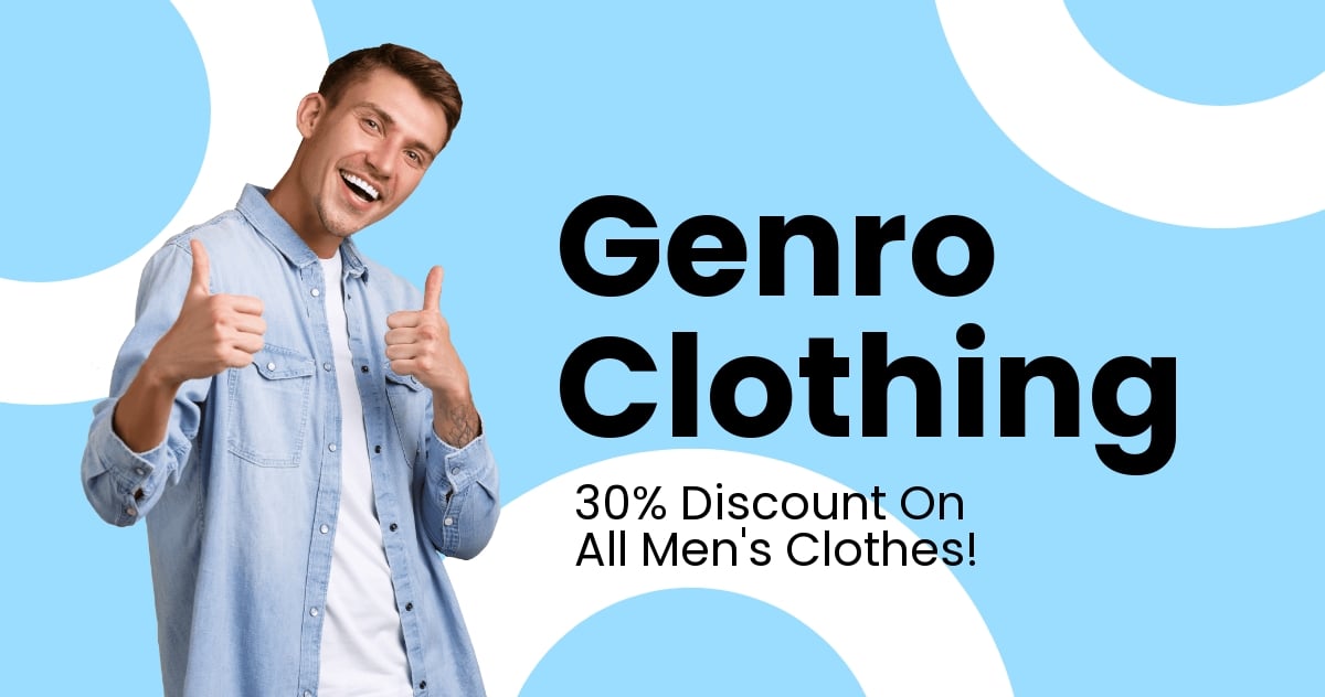 Clothing Discount Facebook Post Template