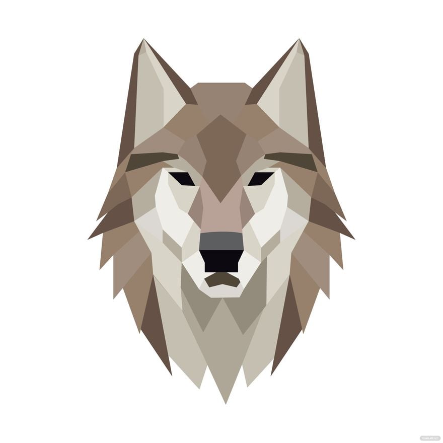 Free Wolf Geometric Vector