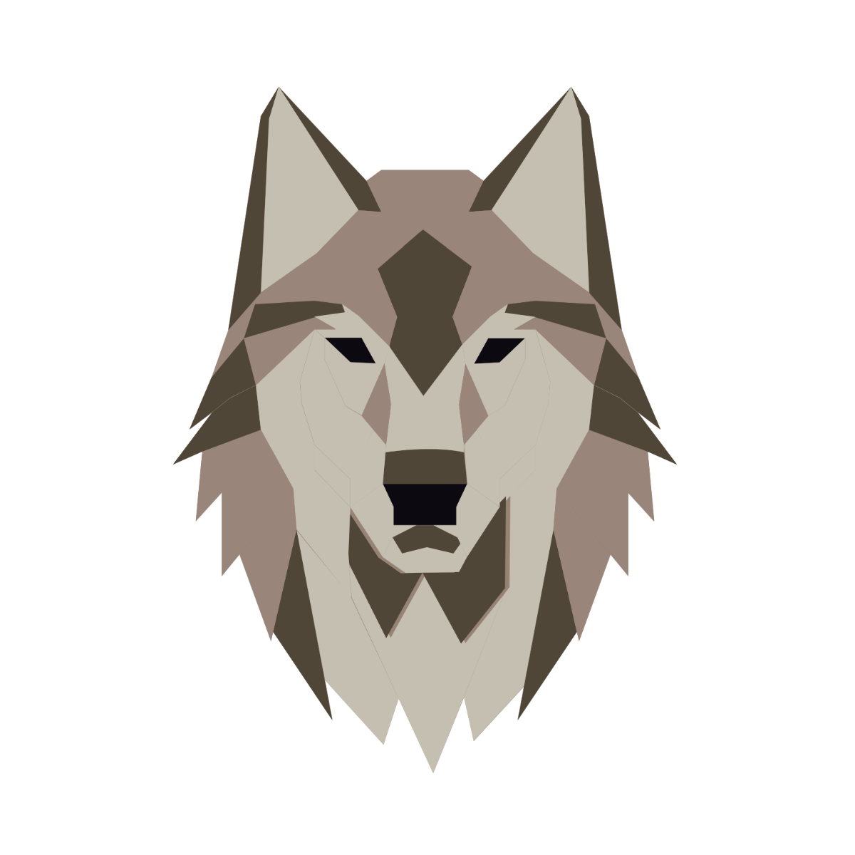 Wolf Geometric Vector Template